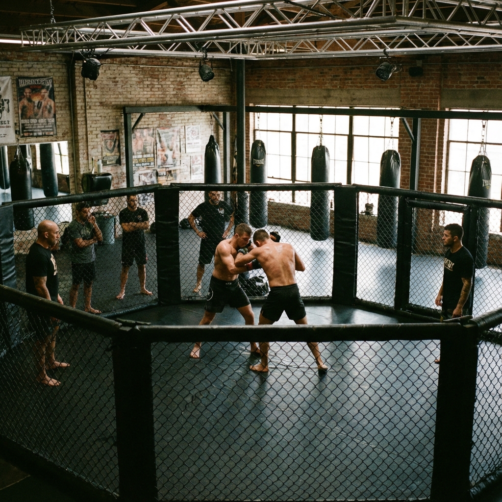 Sessions de sparring dans l'Octogone