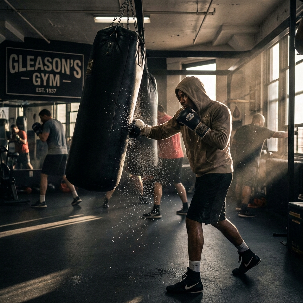 Travail au sac de frappe